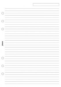 Filofax A5 linkovaný papír, bílý, 25 listů