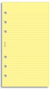Filofax poznámkový blok  linkovaný,  žlutý - Osobní