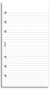 Filofax poznámkový blok  linkovaný, bílý - Osobní