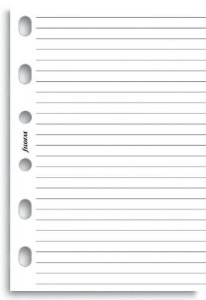 Filofax poznámkový blok linkovaný, bílý, 40 listů - kapesní