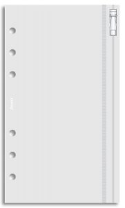 Filofax průhledná obálka se zipem - kapesní