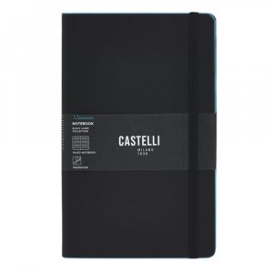 Castelli Black Laser Light Blue L linkovaný zápisník