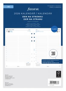 Filofax A5 kalendář 2026 ČJ+SJ den/1 stránka