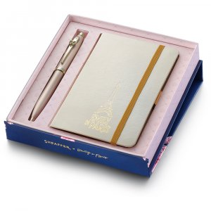 Sheaffer 100 Champagne Emily in Paris GT, dárková sada se zápisníkem