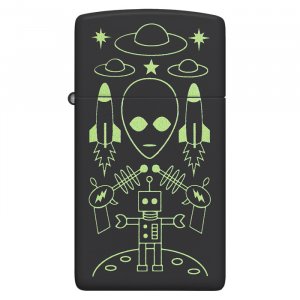 Zippo zapalovač 66071 Slim Alien Invasion Design